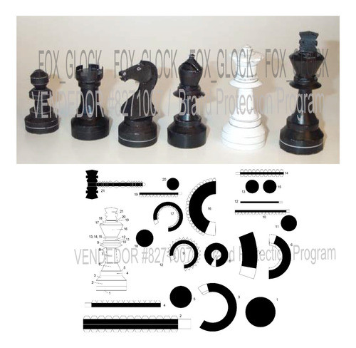 Piezas Ajedrez Papercraft 0