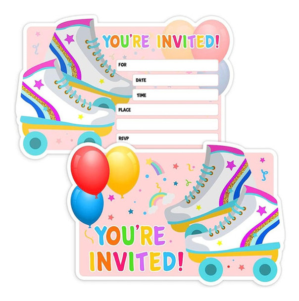 ~ Memorable? Invitaciones A Fiestas De Cumpleaños De Patines 0