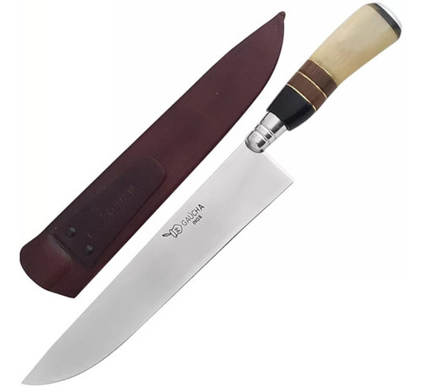 Faca Gaúcha Gravada N°7 Aço Inox Cabo Chifre/madeira/osso 0