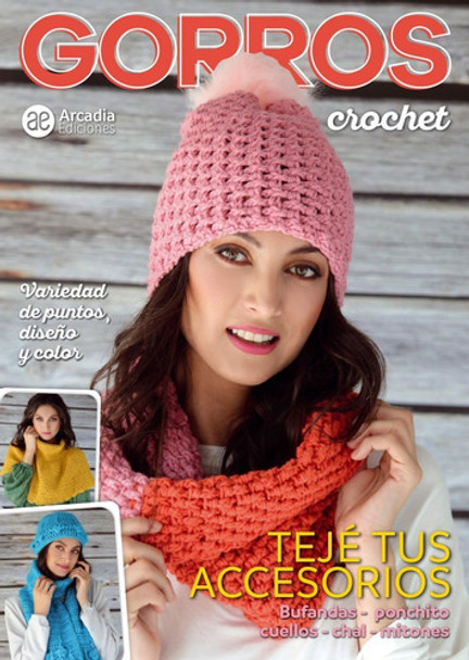Revista Tejido Crochet Gorros Bufanda Chal Poncho Accesorios 0