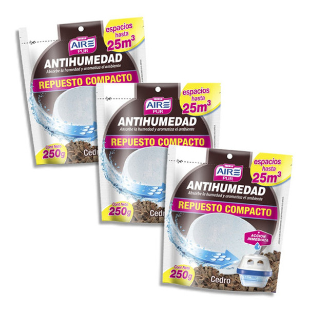 Antihumedad Repuesto Protege Lanas Aire Pur Cedro Pack 3un 0