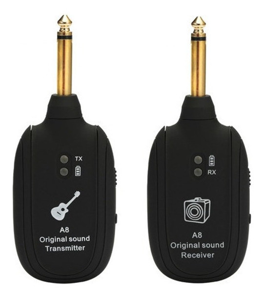 Conjunto De Receptor Transmissor De Guitarra Sem Fio A8 0
