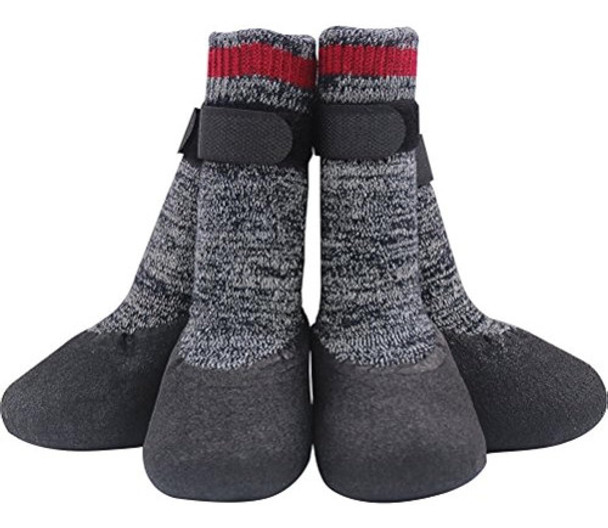Calcetines Con Suela De Goma Para Perros Botas Con Correas D 0