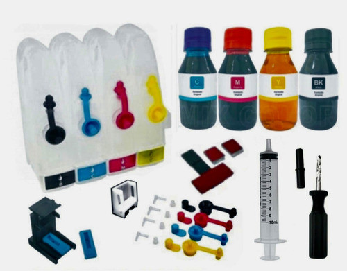 Kit Bulk Ink  Impressora  3786 3785 +200ml Tinta + Snap Fill 0