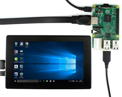 Tela Lcd 7 Polegadas Hdmi Capacitiva Com Case Para Jogos 0