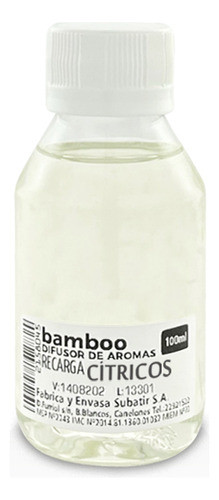 Recarga Para Difusor De Aromas De Varitas De Bamboo Cítricos 0