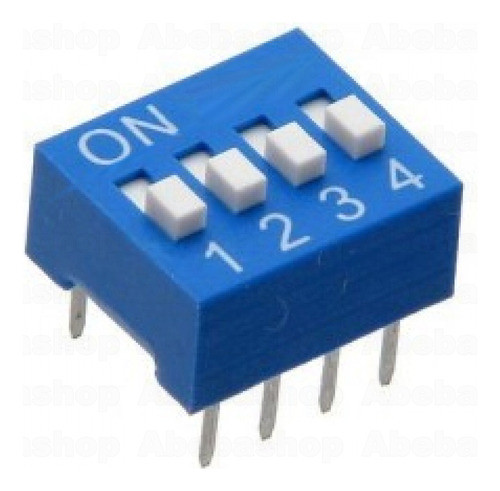 Pack 9x Dip Switch 4 Contactos Vias Llaves Deslizables Ardui 0