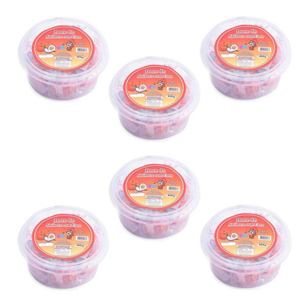 Kit C/ 6 Doce Abóbora C/ Coco Festa Junina Pote 400 Gr 0 Kit C/ 6 Doce Abóbora C/ Coco Festa Junina Pote 400 Gr 0