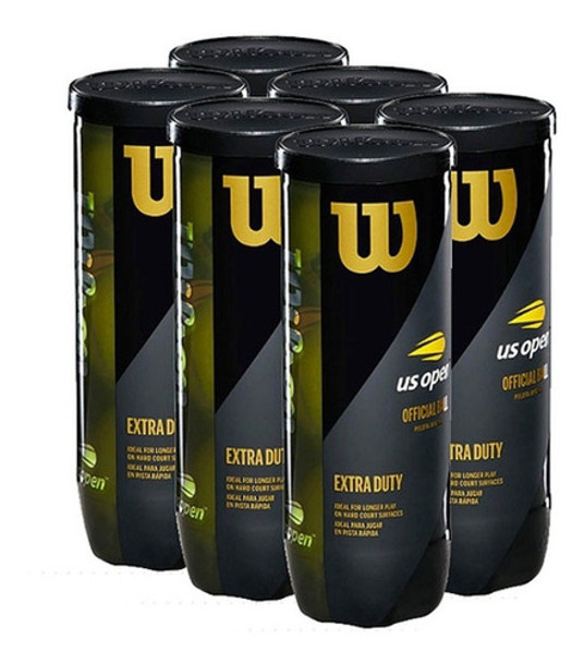 Pelotas Tenis Wilson Us Open 6 Tubos De 3 | Recoleta 0