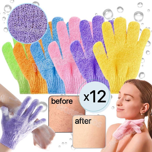 Guante Exfoliante X12 Manopla Suave, Baño, Spa, Corp.facial 0