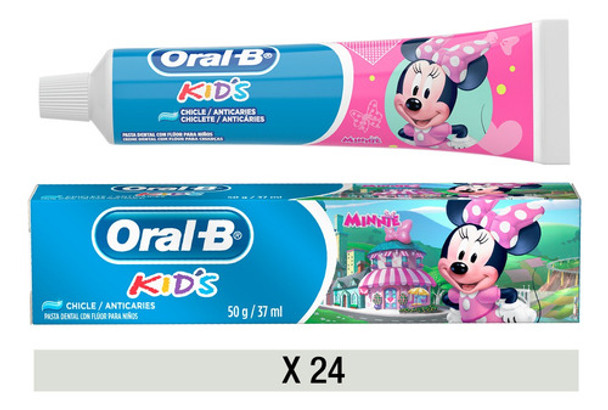Oral B Kids Kit X24 Pasta Dental Con Fluor Para Niños Minnie 0
