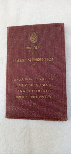 Antiguo Carnet Caja Nacional Prevision Social Independientes 0