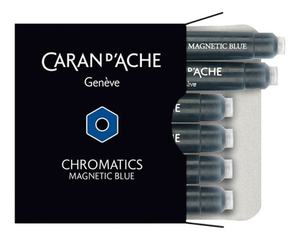 Cartucho Caneta Tinteiro Com 6 Unidades Chromatics Blue Magn 0