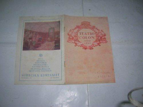 Teatro Colon Schubert Wagner Strauss 1925 Programa Concierto 0