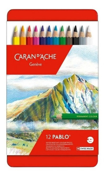 Lapices Carandache Pablo X 12 Permanentes Lata 0