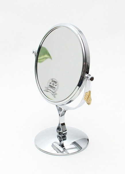 Espejo Aumento 7x Mesada Reversible Cromo Maquillaje Baño 0