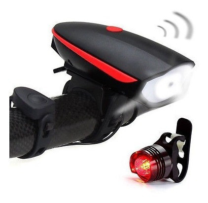 Bicicleta Super Brillante Luz Set Con Cuerno Bicicleta Imper 0