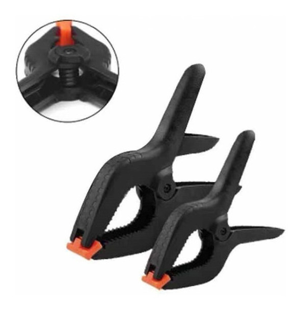 Kit Juego 6 Pinzas Resorte 2 Pulgadas Plasticas Carpintero 0