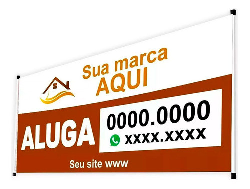 Faixa Personalizada Lona E Bastões 5x1 - 1 Unidade 0