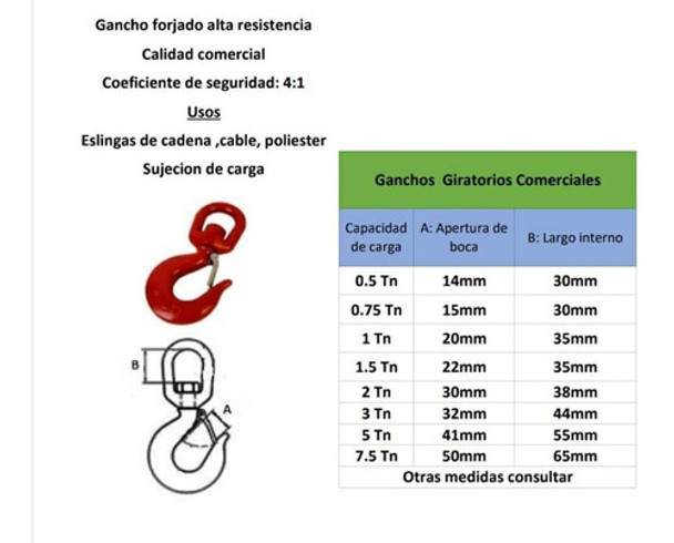 Gancho Giratorio Con Traba 1500kg 0