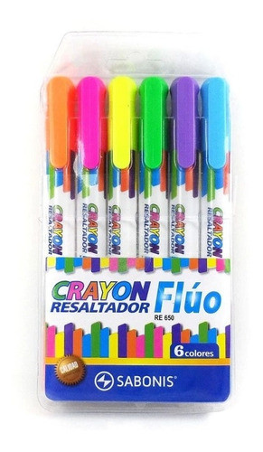 Crayón Resaltador Fluo X6 Sabonis 0