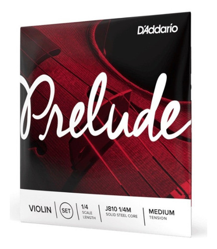 Encordado P/ Violin Daddario 1/4 Prelude Violin Set Tens Med 0