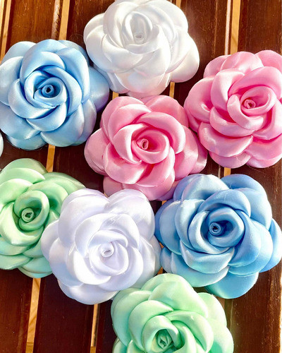 Flores Em Tecido Avulso 10unidades 0