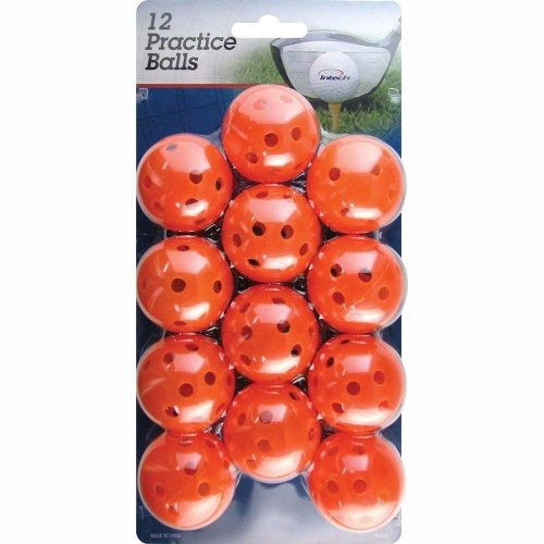 Bolas De Práctica De Intech Con Agujeros, 12 Pack (naranja) 0