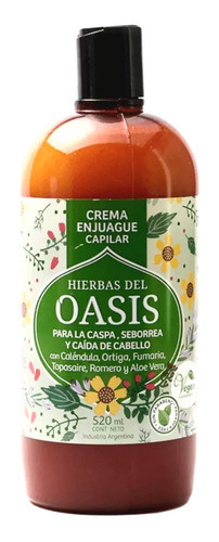 Acondicionador Caspa Saborrea Caida Vegano Oasis -  520 Ml 0