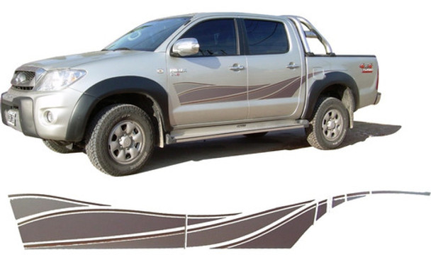 Franjas Laterales Toyota Hilux Srv 2010 Adhesivos Calcos 0 Franjas Laterales Toyota Hilux Srv 2010 Adhesivos Calcos 0