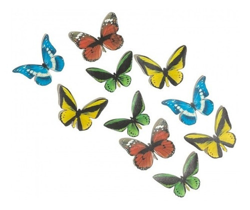 Kit Papel De Arroz Borboletas Coloridas 10 Un Lp-25 0