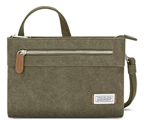 Travelon - Bolsa Bandolera Para Mujer, Antirrobo, 0
