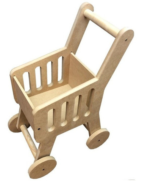 Carrito De Compras De Madera Juguete Montessori 0