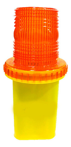 Baliza Luz Intermitente Encendido Solar 1 Batería Para Cono 0