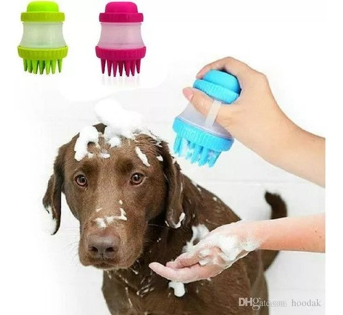 Cepillo De Baño Para Mascotas Dispensador De Jabon 0
