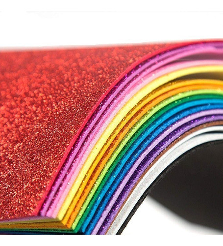 Goma Eva Super Glitter (con Brillo) 40x60 X50 Unidades 2mm 0