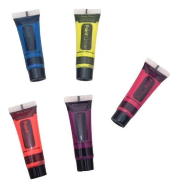 Cotillón Fluo Maquillaje O Pintura Para La Cara X 5 Unidades 0