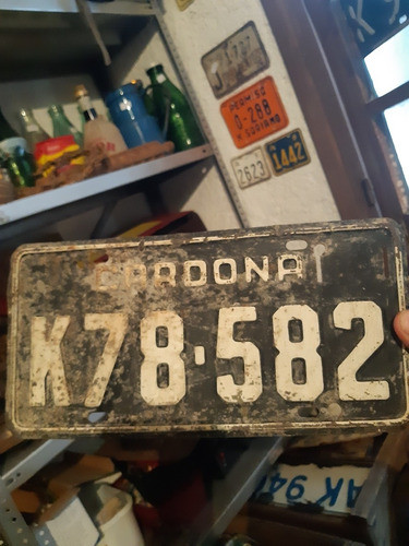 Matricula Cardona Negra 785822 Años 70 Conf 0