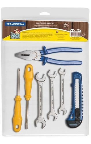 Kit Herramientas Tramontina Pinza Destornillador Llaves 7 Pz 0