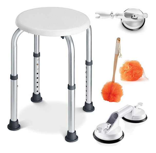 Juego De Silla De Ducha De 5 Incluye Barra De Agarre De Succ 0