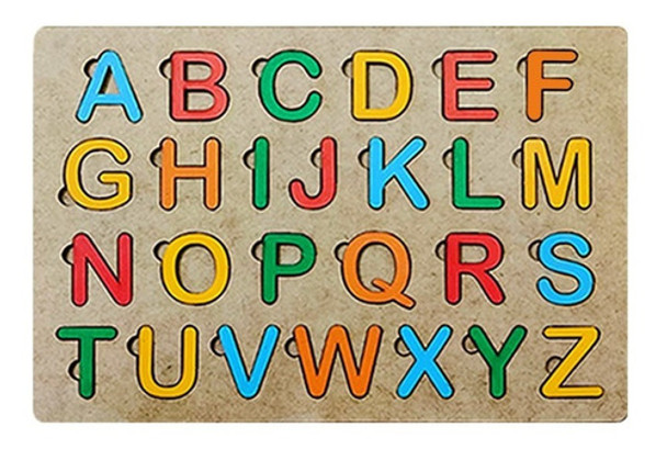 Brinquedo Pedagógico / Educativo Alfabeto Colorido Em Mdf 0