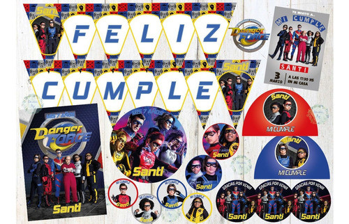 Kit Imprimible Cumple Danger Force Personalizado 0