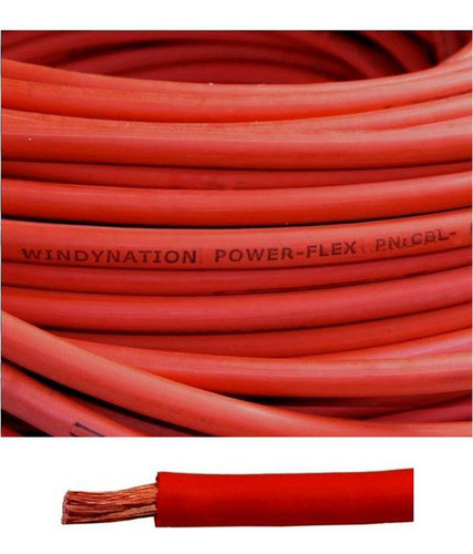 Windynation - Cable De Soldadura De Cobre Calibre 2, Rojo Y 0