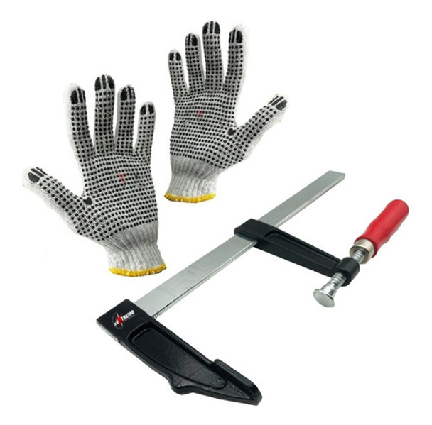 Sargento Prensa Gde Carpintero Carpintería 80x250mm + Guante 0