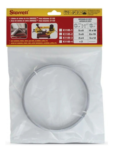Kit C/ 4 Serra Fita Corte Metais Starrett 1,33 X 13 X 10-14d 0