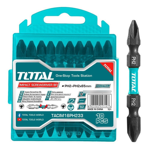 Set Puntas Impacto Ph2 X 65 Mm Dobles X10 Total tacim16ph233 0