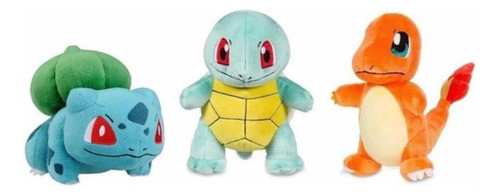 Combo Peluche Charmander, Squirtle Y Bulbasaur 22cm Poke 0