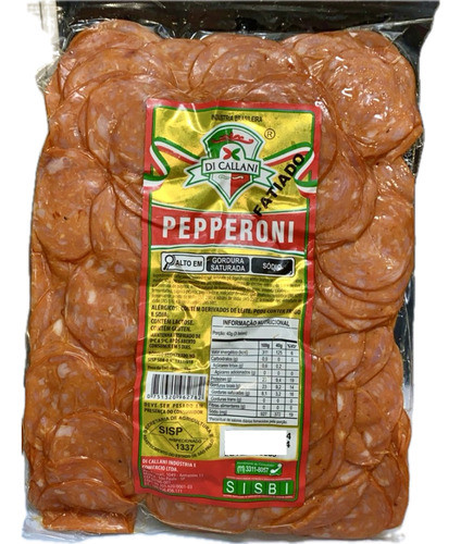 Pepperoni Fatiado Dicallani Vacuo 500g 0