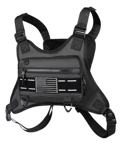 Colete De Mochila Para Homens, Bolsa Frontal Reflexiva Resis 0