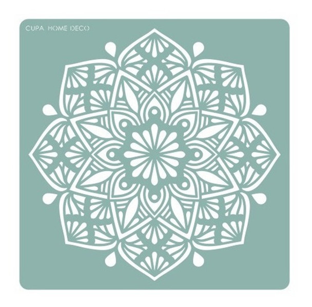 Stencil Decorativo Mandala Thane 20x20 0